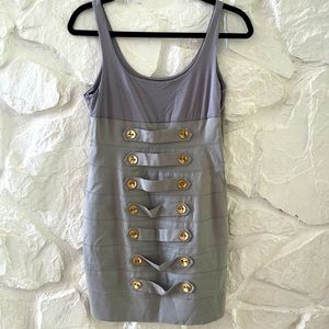 bec & bridge Gray Stretch Sheath Dress 10